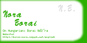 nora borai business card